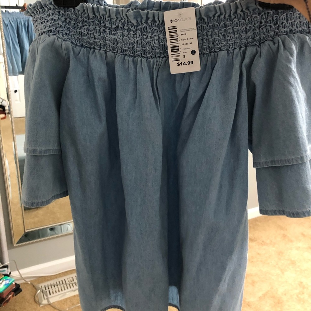 Love culture off the shoulder shirt